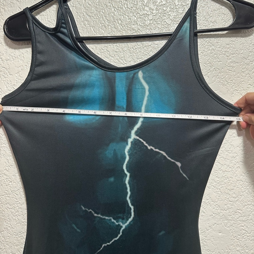 Vintage style Black Lightning-Print Slip Dress new with  tags - Picture 11 of 14